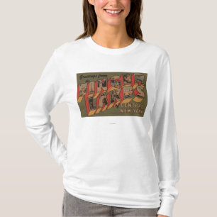 Camiseta Fingerlakes, Nueva York - escenas grandes de la