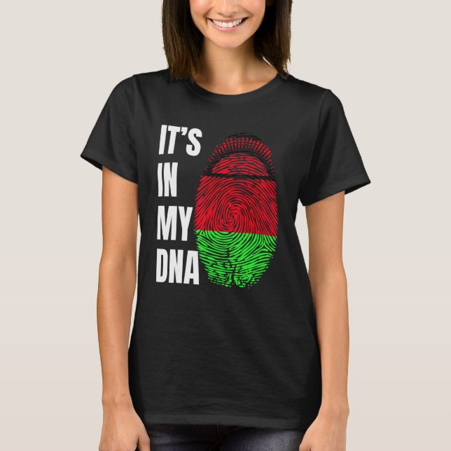 Camiseta Fingerprint DNA Biometry Flag Malawi (Anverso)