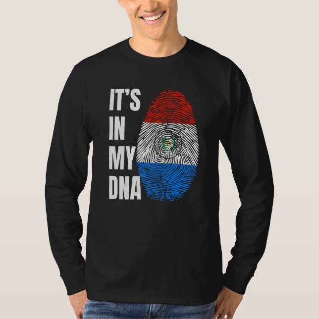 Camiseta Fingerprint DNA Biometry Flag Paraguay   (Anverso)
