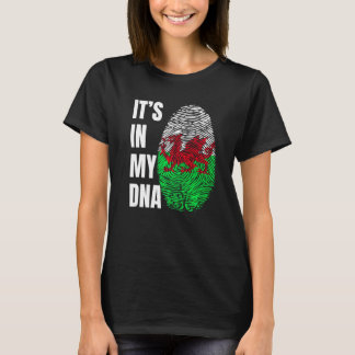 Camiseta Fingerprint DNA Biometry Flag Wales