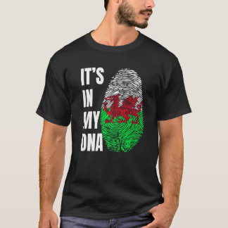 Camiseta Fingerprint DNA Biometry Flag Wales
