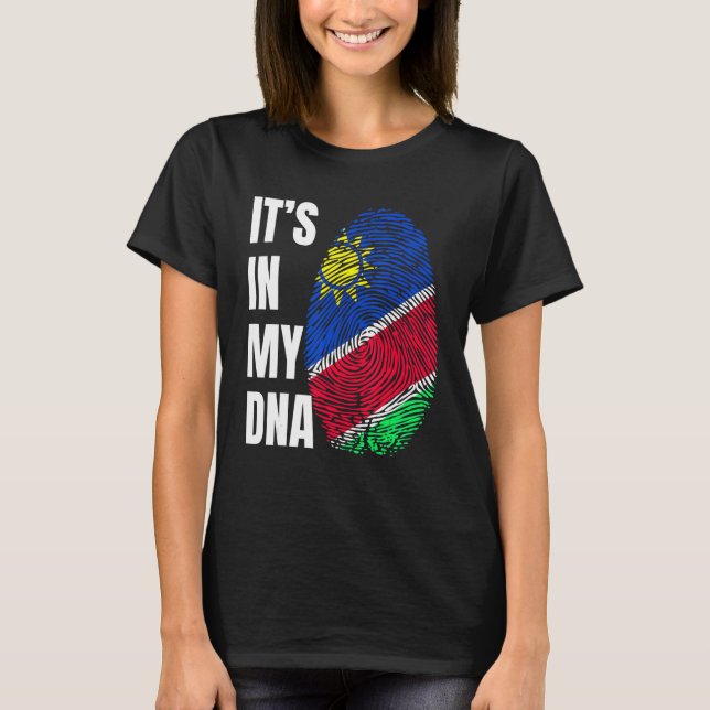 Camiseta Fingerprint DNA Biometry Namibia Flag (Anverso)