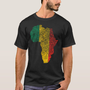 Camiseta Fingerprint Mes de la Historia Negra Afro Orgullo 