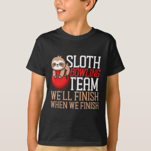 Camiseta Finis el divertido equipo de boliche Sloth Bowling