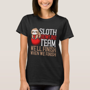 Camiseta Finis el divertido equipo de boliche Sloth Bowling