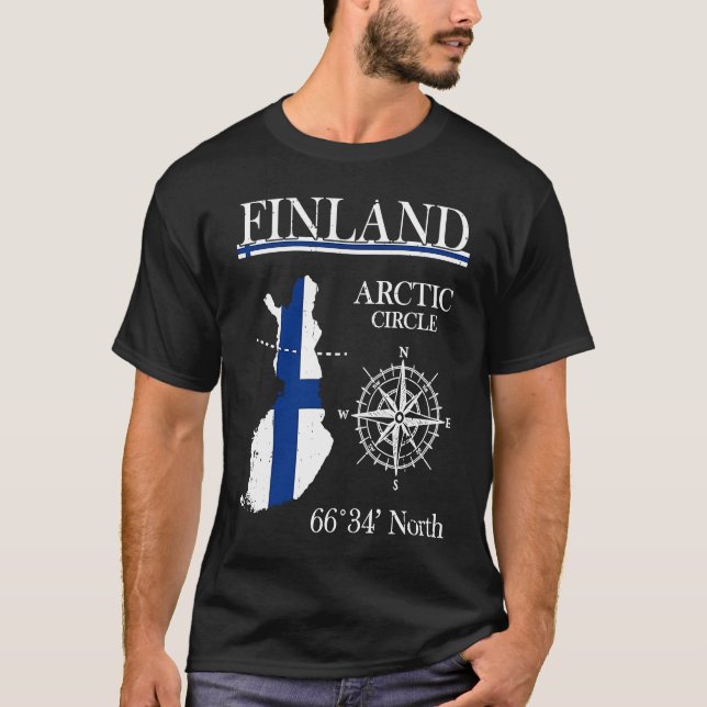 Camiseta Finland Arctic Circle  Adventure  Suomi Finnish Fl (Anverso)
