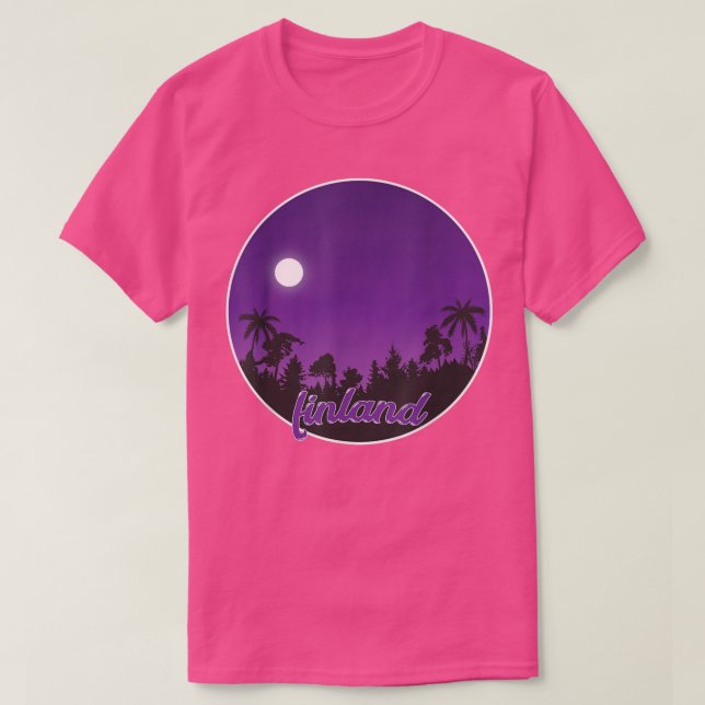 Camiseta finland By night with Palms  (Diseño del anverso)