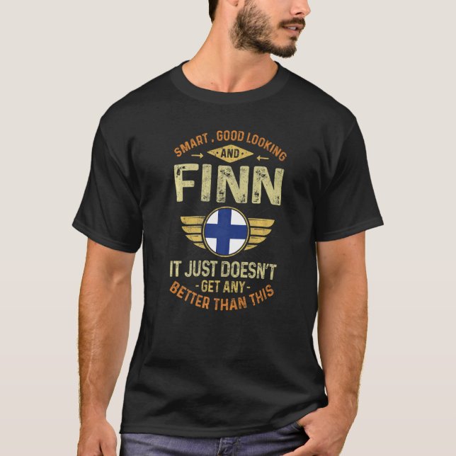 Camiseta Finland Flag Proud Finns Men & Women   (Anverso)