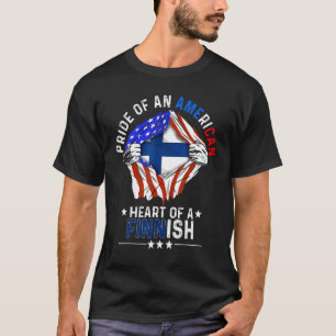 Camiseta Finlandés América Orgullo Fin de país extranjero
