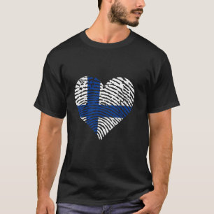 Camiseta Finlandés patriótico Finlandia Corazón Raíces finl
