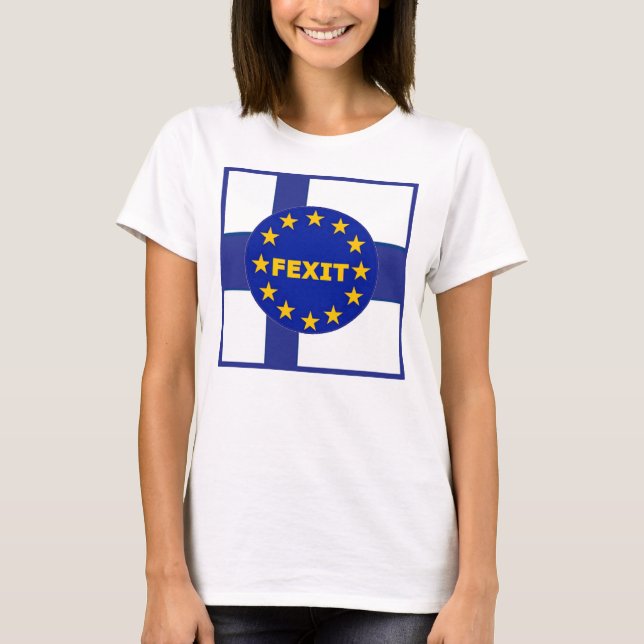 Camiseta Finlandia Bandera EU Fexit (Anverso)