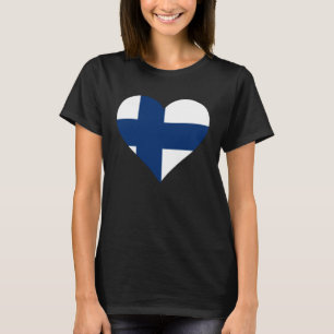 Camiseta Finlandia Corazón de la Bandera