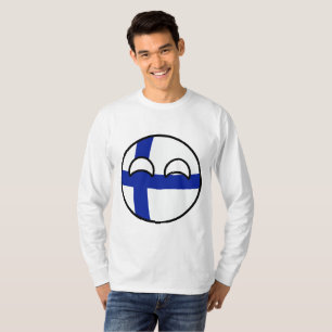 Camiseta Finlandia Geeky que tiende divertida Countryball