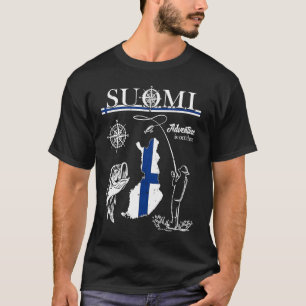 Camiseta Finlandia Suomi Fishing Team Fishing Tour Finlandé