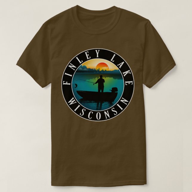 Camiseta Finley Lake Wisconsin Paddleboard 2 (Diseño del anverso)