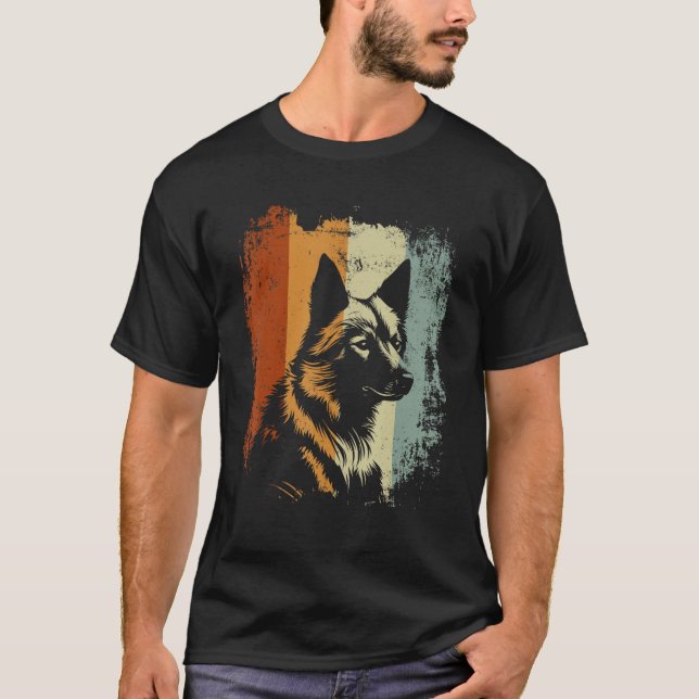 Camiseta Finnish Spitz Dog Retro Design (Anverso)