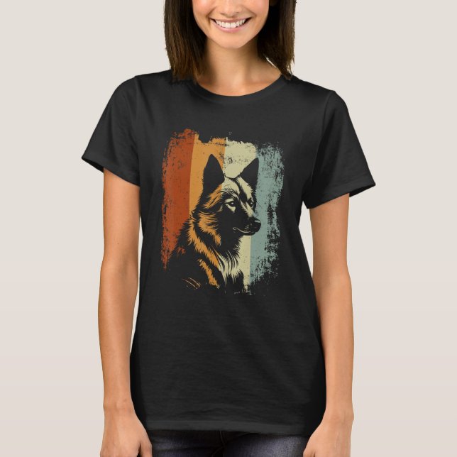 Camiseta Finnish Spitz Dog Retro Design (Anverso)