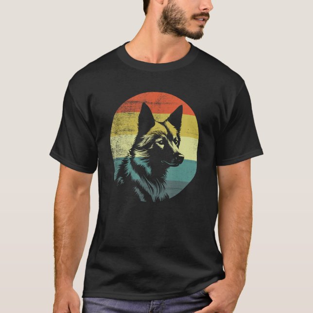 Camiseta Finnish Spitz Dog Retro Vintage Design (Anverso)