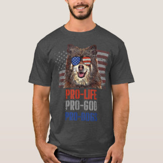 Camiseta Finnish Spitz Pro Life Pro God Pro Dogs