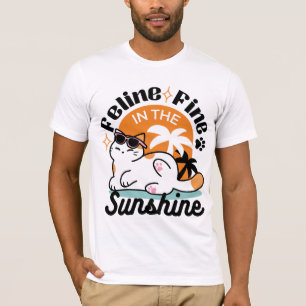 Camiseta Fino felino a la luz del sol - Gato tropical relaj