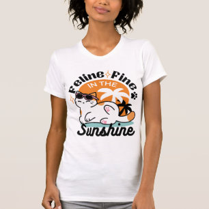 Camiseta Fino felino a la luz del sol - Gato tropical relaj