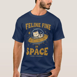 Camiseta Fino felino en el espacio: Capappers cósmicos