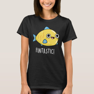 Camiseta Fintastic Funny Fish Pun Dark BG