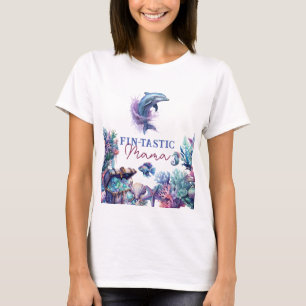 Camiseta Fintastic One Rustic Watercolor Baby Shower modern