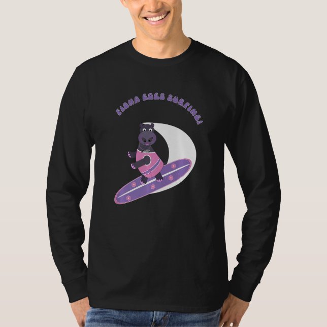 Camiseta Fiona El Bebé Hippo De Cincinnati Va De Surf (Anverso)