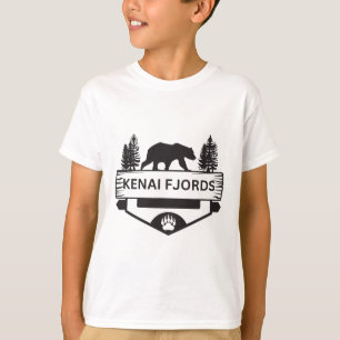 Camiseta Fiordos de Kenia Vida Silvestre Alaska Camping S