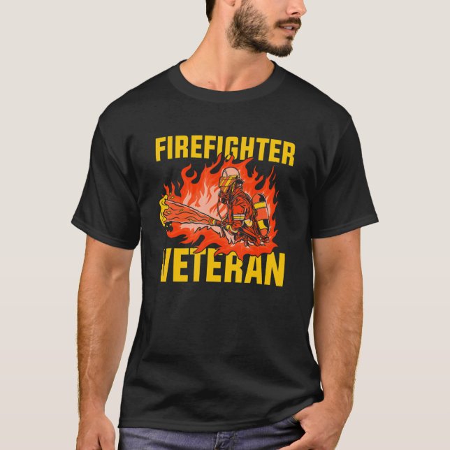 Camiseta Fir de retiro retirado de veterano bombero (Anverso)