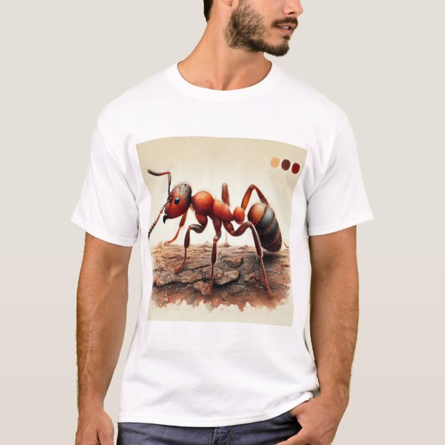Camiseta Fire ant dorsal view 041024IREF238 - Watercolor (Anverso)