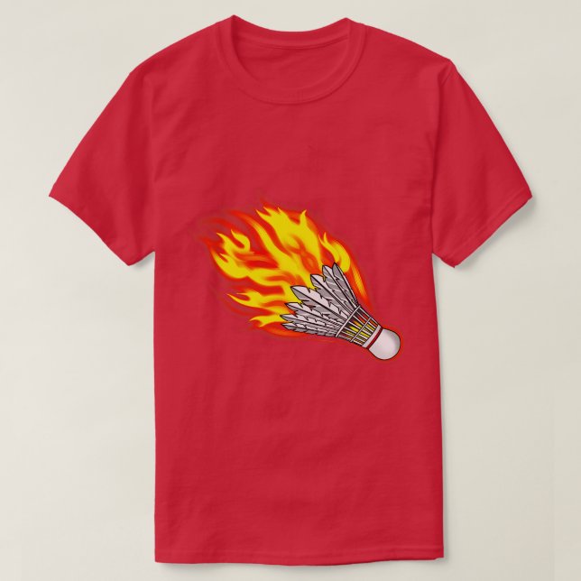 Camiseta Fire Badminton Birdie (Diseño del anverso)