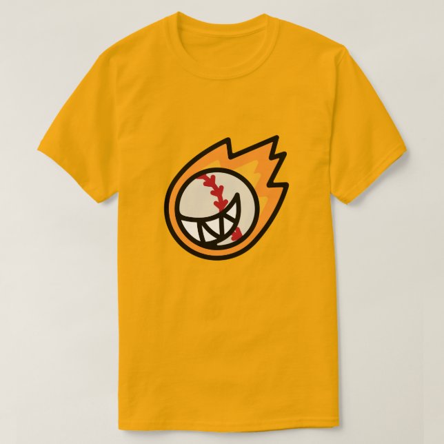 Camiseta Fire Baseball Smile T-Shirt  (Diseño del anverso)