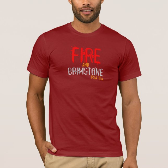 Camiseta "Fire&Brimstone " de la ropa del paseo de (Anverso)
