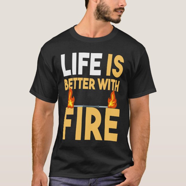 Camiseta Fire Dancing Poi Spinning Dancer Balls Beginner Sp (Anverso)