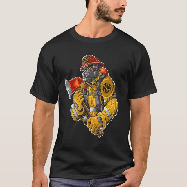 Camiseta Fire Dep  Fire man  Fire Dept Fire Fighter 1 (Anverso)