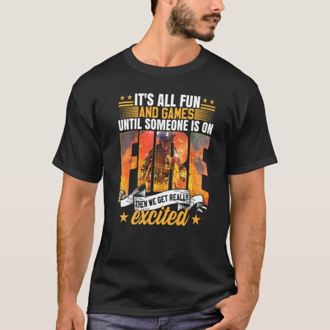 Camiseta Fire Dept Wildland Firefighter Fireman (Anverso)