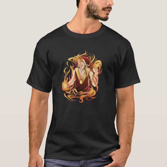 Camiseta Fire Elf Surrounded By Flames Mythical Dwarf Elf (Anverso)