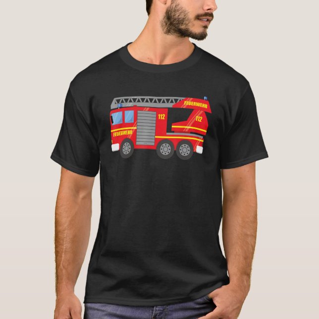 Camiseta Fire engine rotary ladder of the volunteer fire br (Anverso)