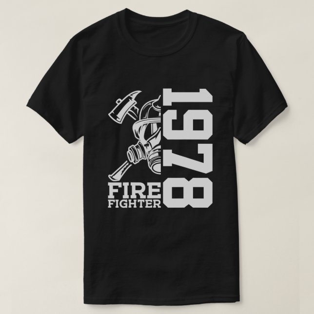 Camiseta Fire Fighter 1978 44 Years Fire Brigade 44th Birth (Diseño del anverso)
