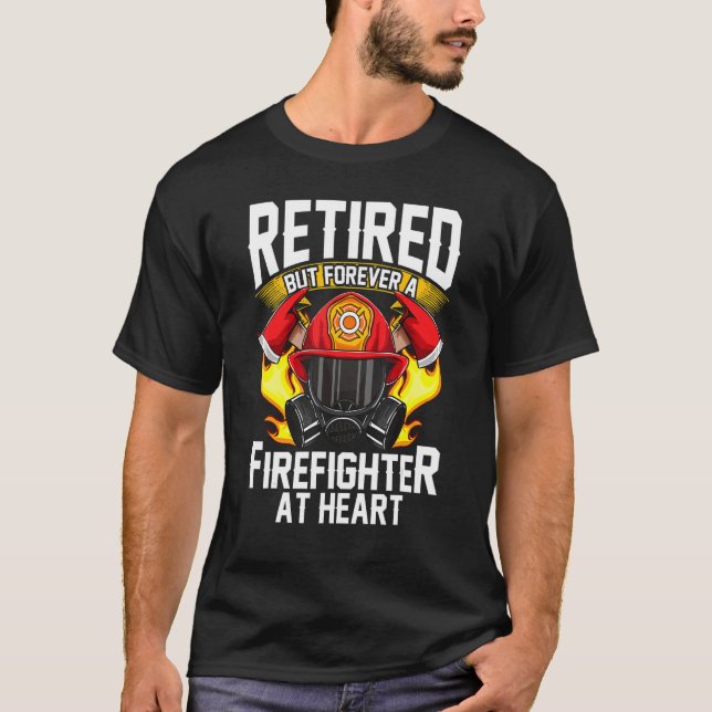 Camiseta Fire Fighter Retired Fireman Firefighter (Anverso)