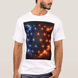 Camiseta Fire & Ice Energy Sphere – Geometric Light Grid El