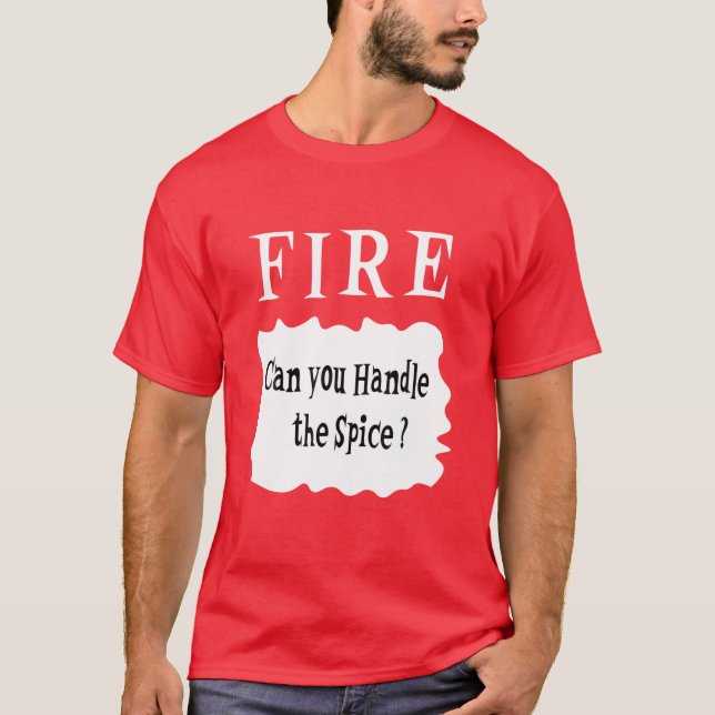 Camiseta FIRE Salsas calientes Graciosas Regalos de disfrac (Anverso)