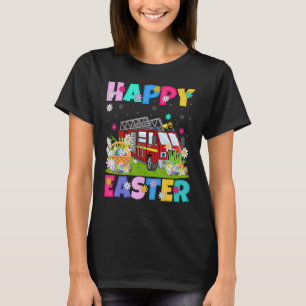 Camiseta Fire Truck Happy Easter Bunny Fire Truck Easter S