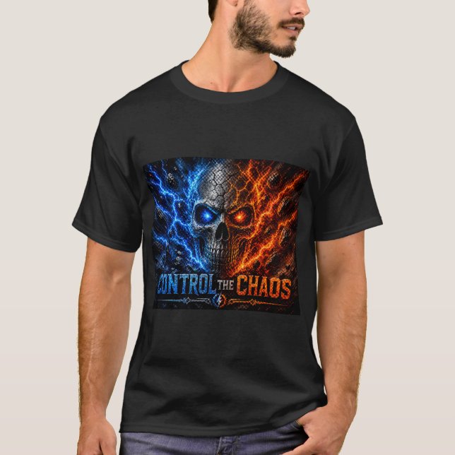 Camiseta Fire vs Ice Skull 3D Shirt –  (Anverso)