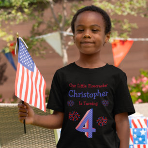Camiseta Firecracker 4th Birthday T-Shirt