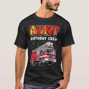 Camiseta Firef. niño de camión Fiesta de cumpleaños de tía