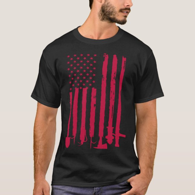 Camiseta Firefighter American Flag Fireman Patriotic 4th of (Anverso)
