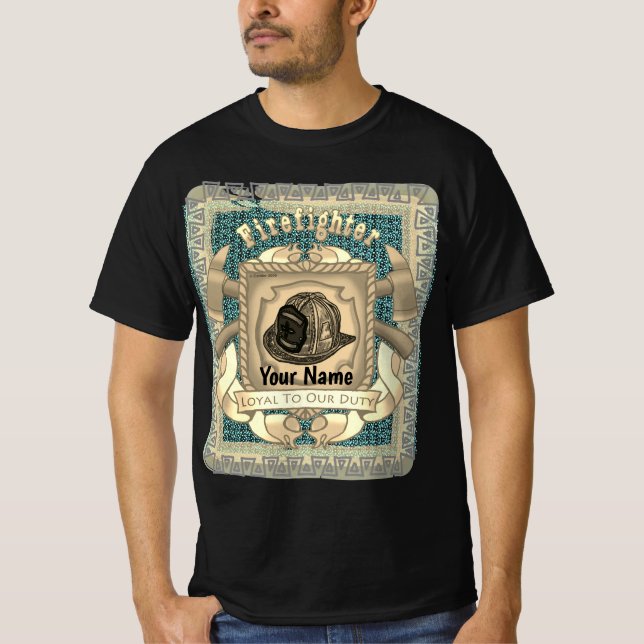 Camiseta FireFighter de Escudo leal (Anverso)